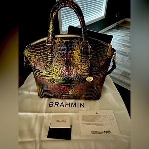 Brahmin Large Duxberry Neon Lights Mini Melbourne Satchel NWOT